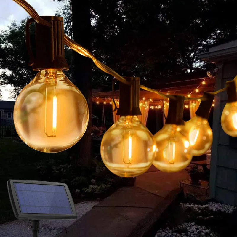 ๐ 25ft Solar-Powered Outdoor String Lights with Remote โ Warm LED Ambiance for Patio, Garden, Backyard & Events | Eco-Friendly & Weatherproof