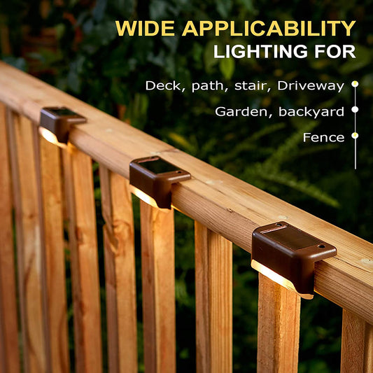 8-Pack Solar LED Deck & Step Lights