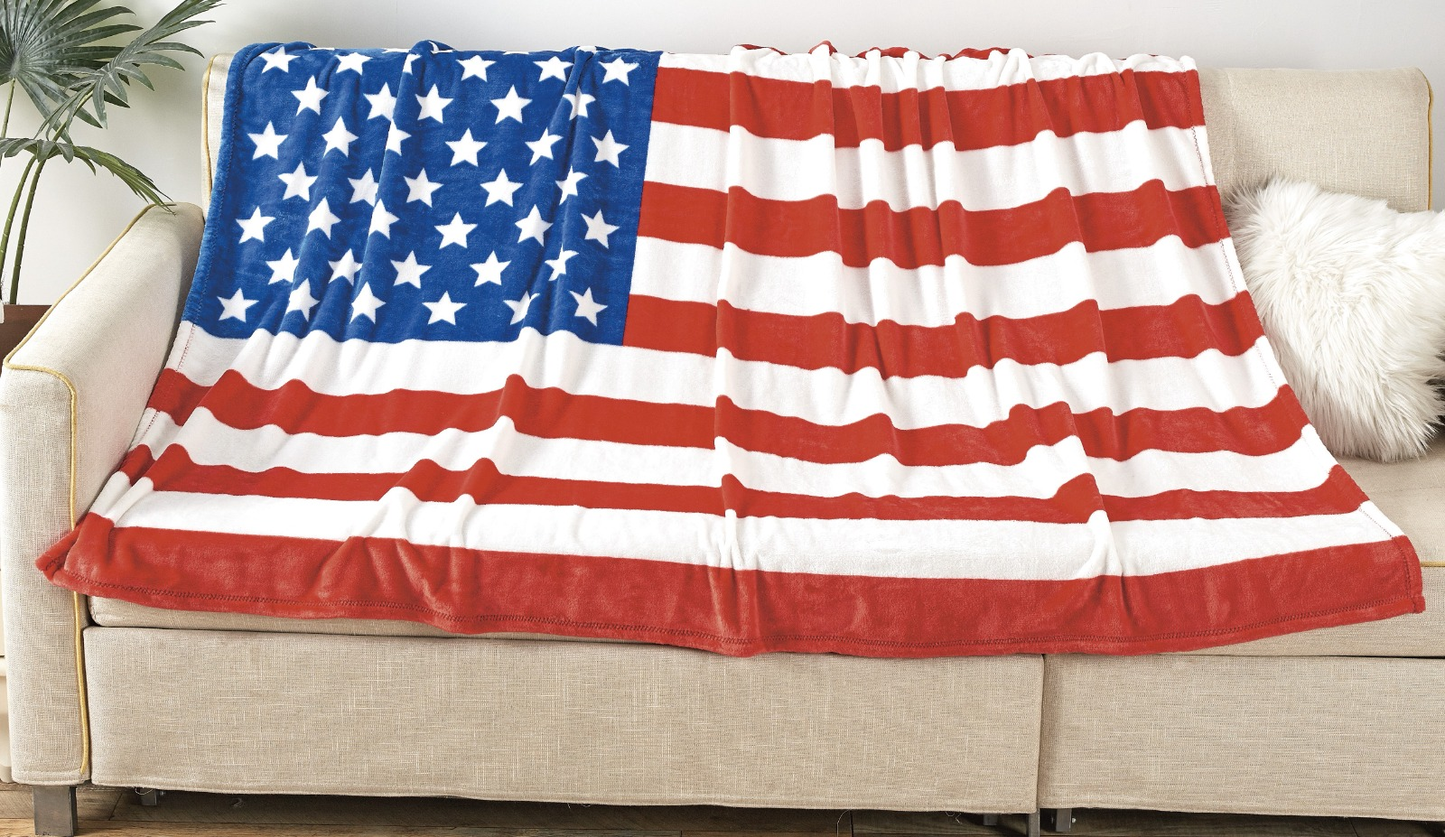 🇺🇸 American USA Flag Oversized Throw Blanket (50x70")