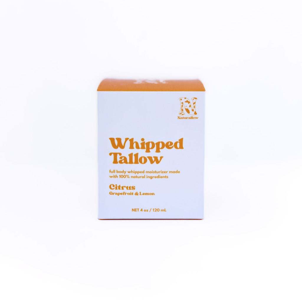 Naturallow Whipped Tallow Moisturizer, Citrus box on white