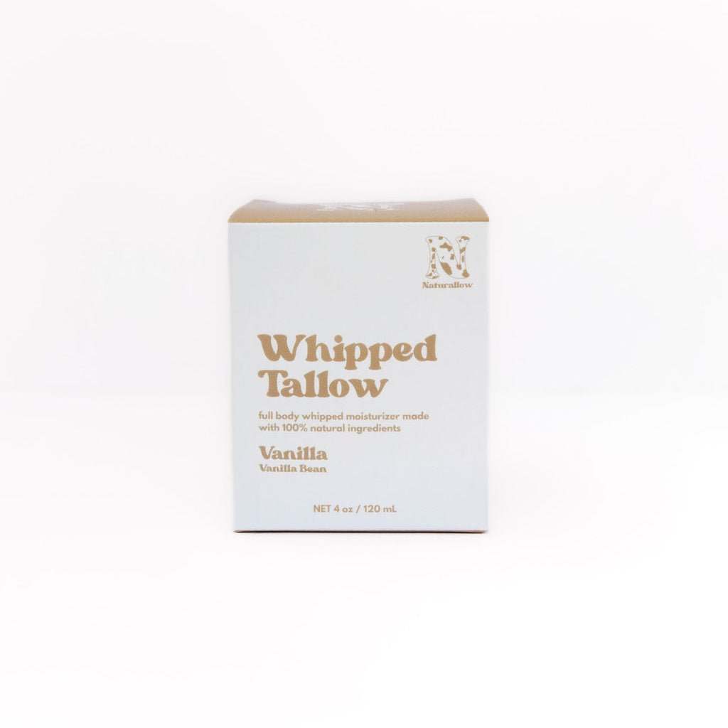 Naturallow Whipped Tallow Moisturizer, Vanilla box on white