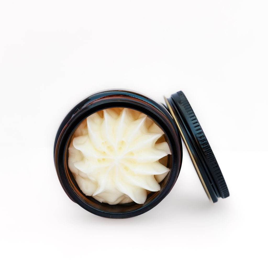 Naturallow Whipped Tallow Moisturizer, open jar showing the whipped texture