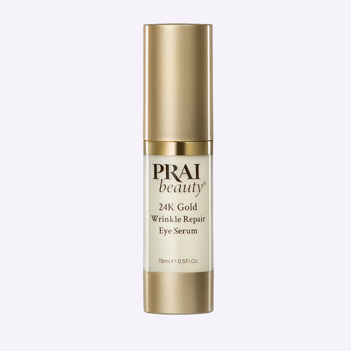 PRAI Beauty 24K Gold Wrinkle Repair Eye Serum, eye serum pump bottle, front of pack