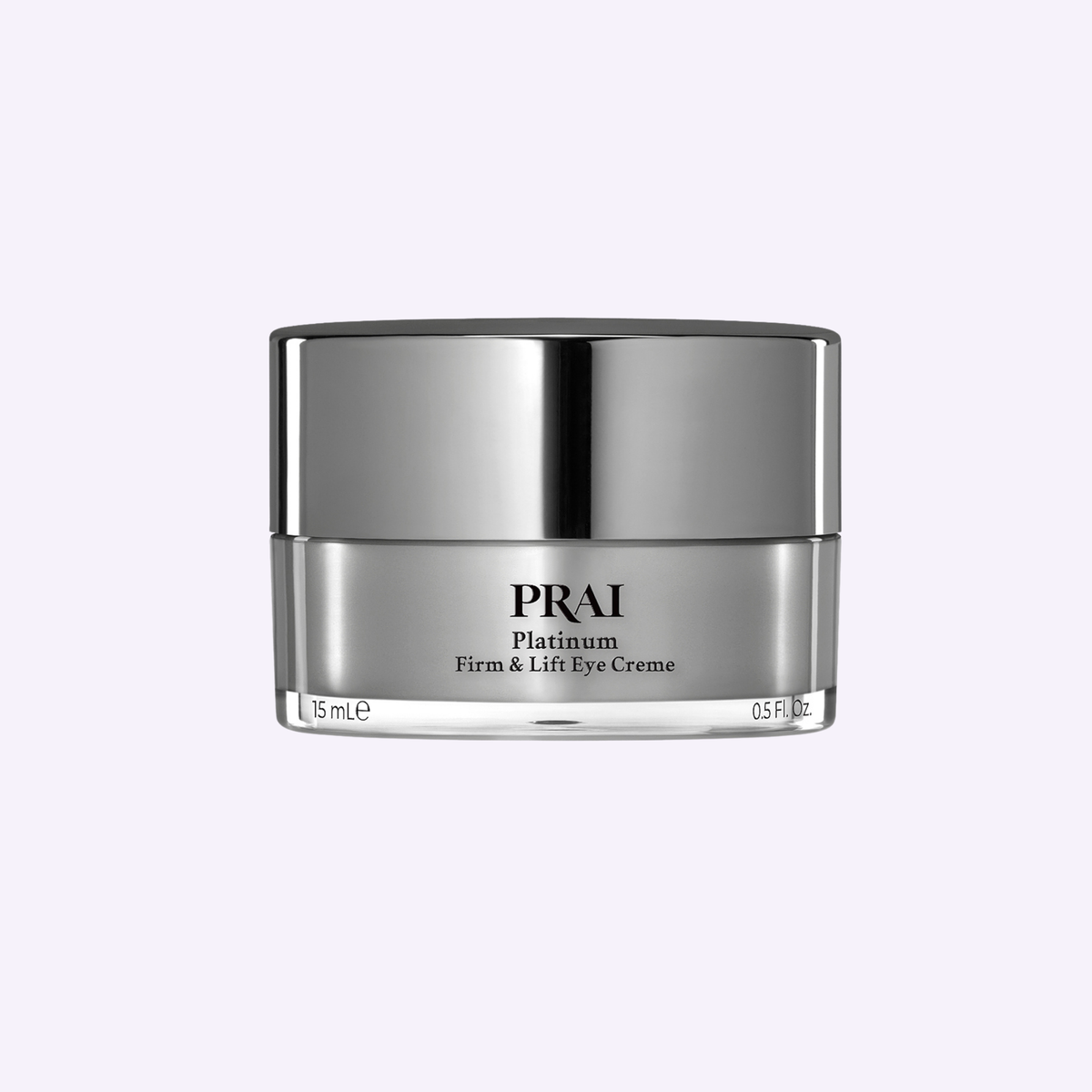PRAI Beauty Platinum Firm & Lift Eye Creme, eye creme jar, front of pack