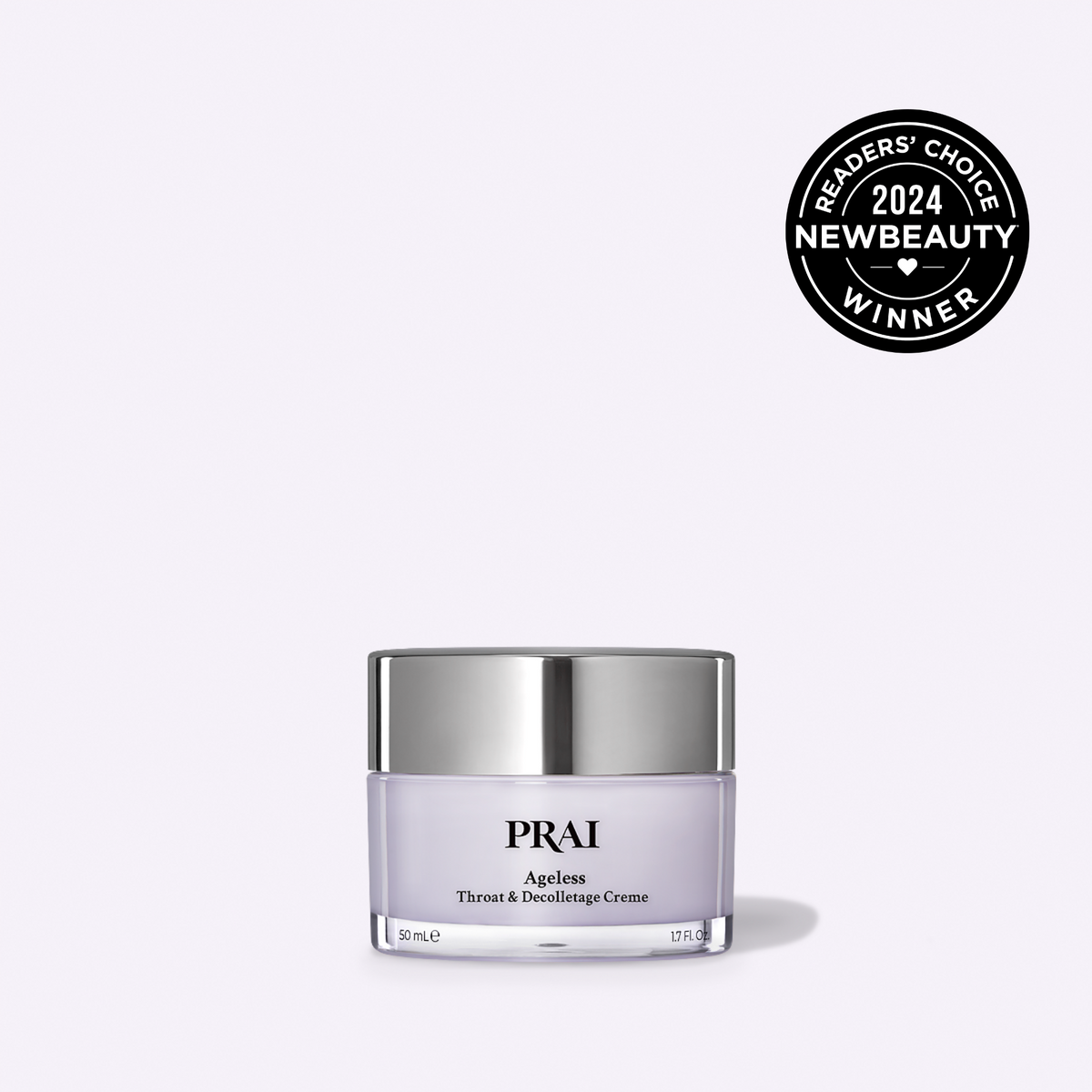 PRAI Ageless Throat & Decolletage Creme jar, NewBeauty Readers’ Choice 2024 winner