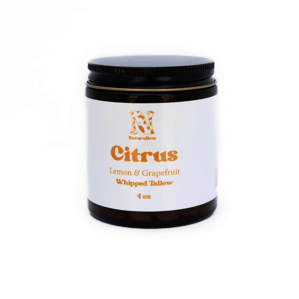 Naturallow Whipped Tallow Moisturizer, Citrus jar on white