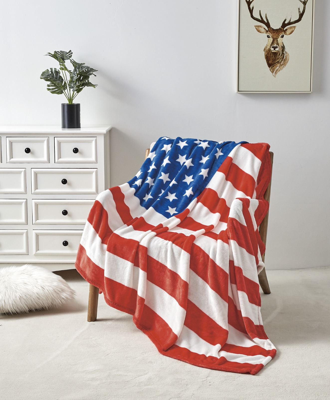 🇺🇸 American USA Flag Oversized Throw Blanket (50x70")