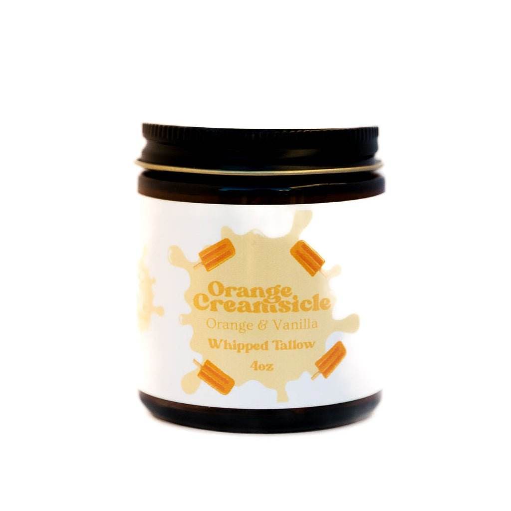Naturallow Whipped Tallow Moisturizer, Orange Creamsicle jar on white
