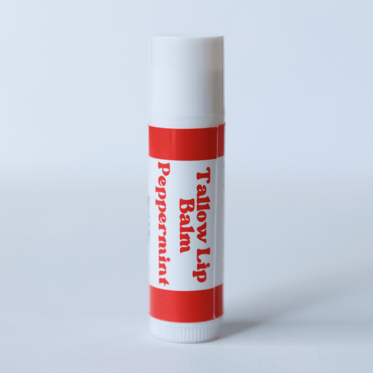Naturallow Tallow Lip Balm, Peppermint tube on white