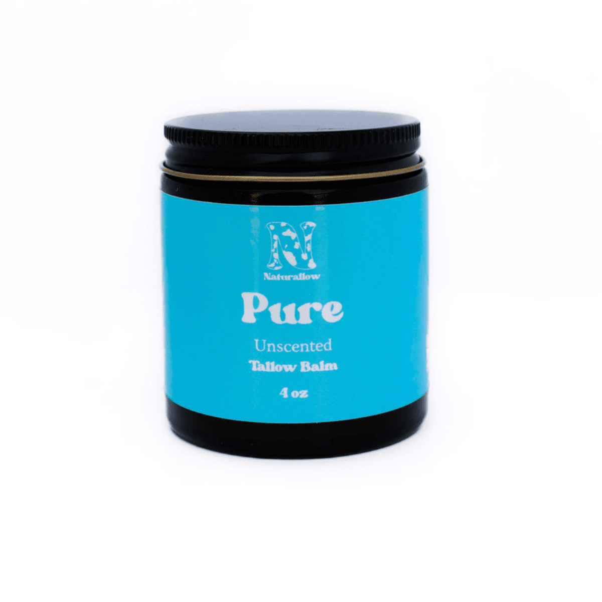 Naturallow Tallow Body Balm, Pure Unscented jar on white
