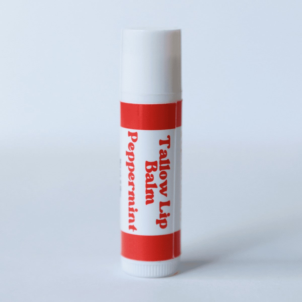 Naturallow Tallow Lip Balm, Peppermint tube on white