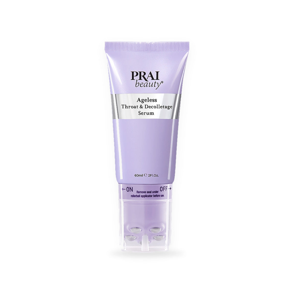 PRAI Beauty Neck & Décolletage Routine, Ageless Throat & Decolletage Serum tube, front of pack