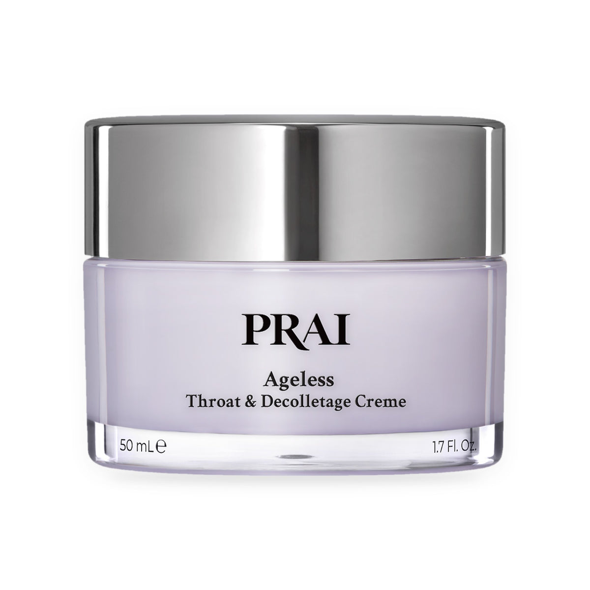 PRAI Beauty Neck & Décolletage Routine, Ageless Throat & Decolletage Creme jar, front of pack
