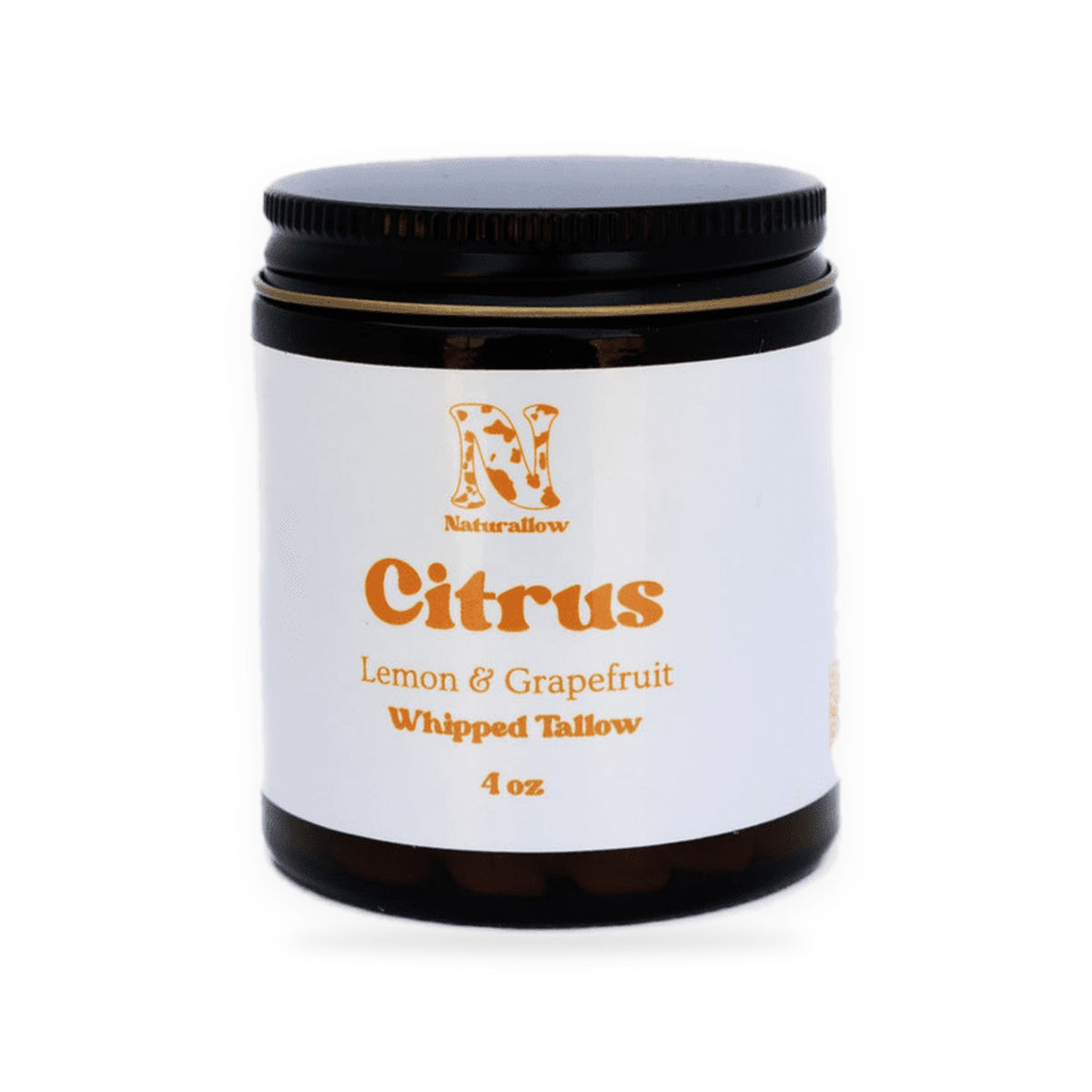 Naturallow Whipped Tallow Moisturizer, Citrus jar on white