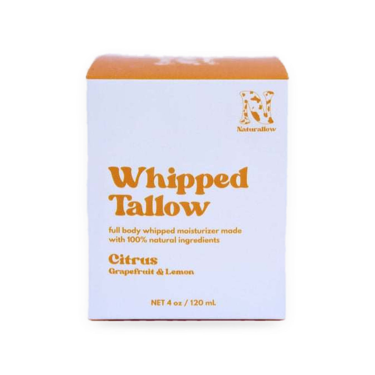 Naturallow Whipped Tallow Moisturizer, Citrus box on white