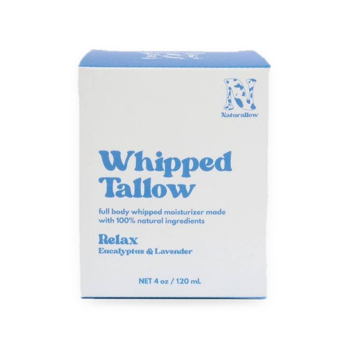 Naturallow Whipped Tallow Moisturizer, Relax box on white
