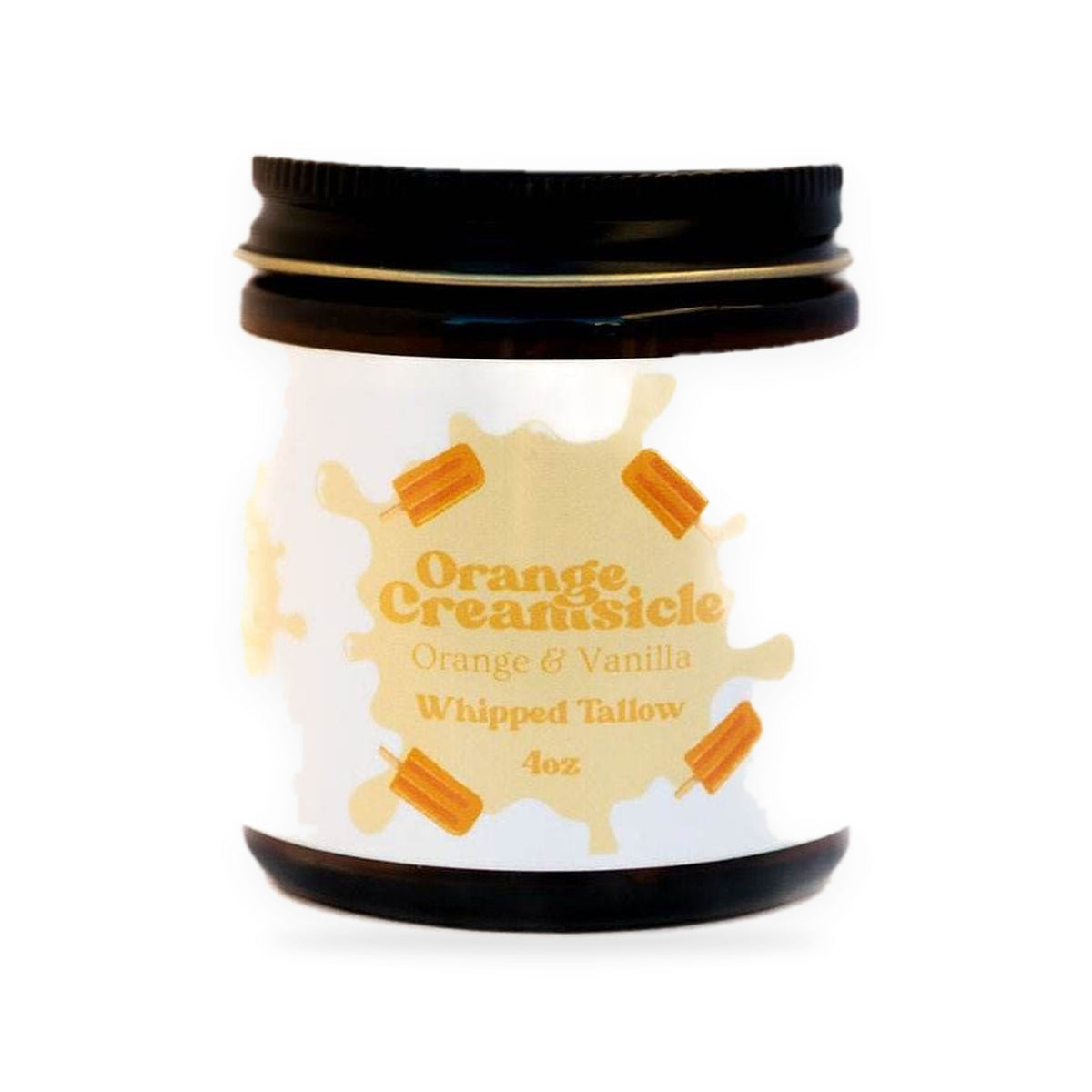Naturallow Whipped Tallow Moisturizer, Orange Creamsicle jar on white